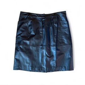 100% REAL LEATHER mini skirt